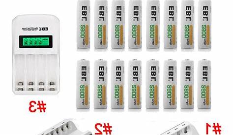 Lot 2800mAh AA Rechargeable Batteries Pack / Charger