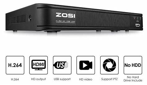 ZOSI 8-Channel 720P CCTV Security Camera System,1080N HD-TVI DVR