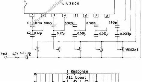 5-Band Graphic Equalizer Circuit Using LA3600 Integrated Circuit Chip
