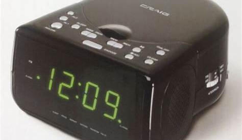 Craig AM FM Stereo Dual Alarm Clock Radio with CD Player and LED
