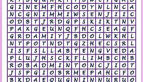 word searches for 4th graders