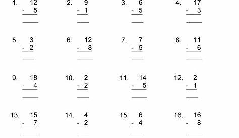 math subraction worksheet