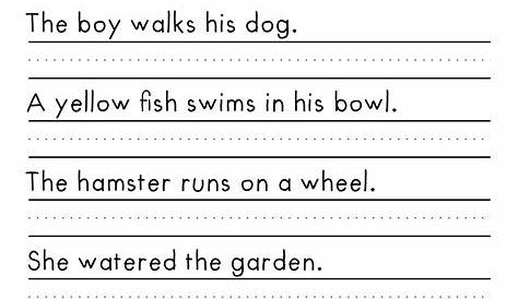 8 Best Images of Kindergarten Sentence Worksheets - Sentence Worksheets
