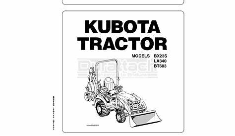 Kubota BX23S Operation Manual