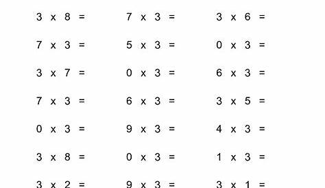 Printable Times Tables Worksheets