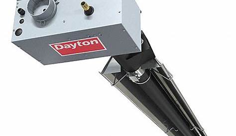 DAYTON Suspended Infrared Tube Heater, Natural Gas, 75,000 BtuH