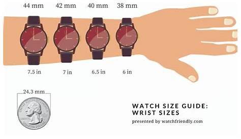 watch wrist size chart