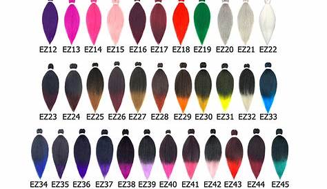 hair color chart braids