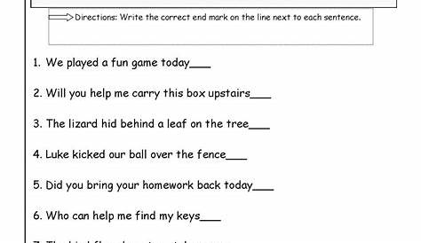 sentence editing worksheets free