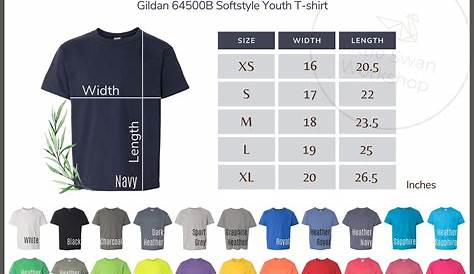 gildan t-shirt size chart youth