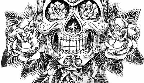 sugar skull coloring pages printable