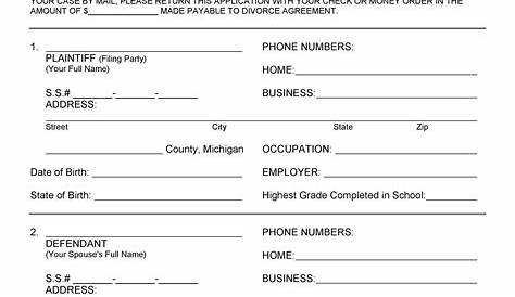 18 printable printable divorce papers forms and templates - south