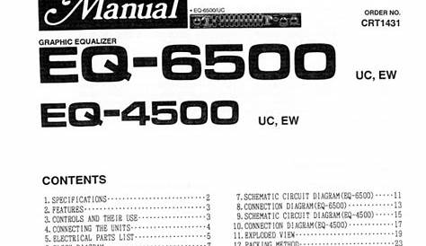 pioneer eq 6500 wiring diagram