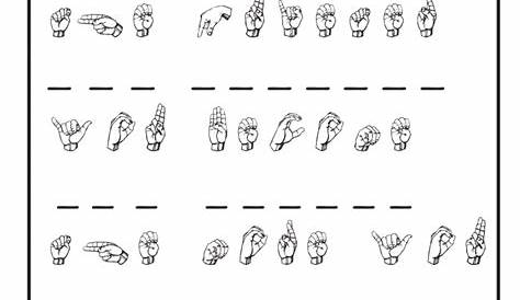 Sign Language Alphabet Practice Worksheets | 99Worksheets
