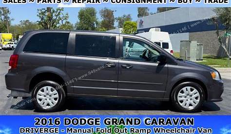 For Sale Used 2016 Dodge Grand Caravan - Driverge Manual Fold Out Ramp
