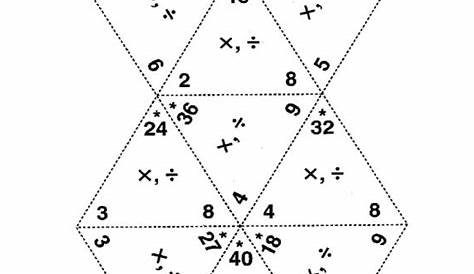 math fact triangles worksheet