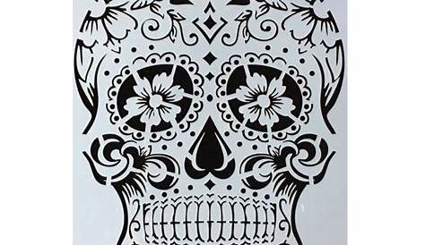 Extra Large Sugar Skull Stencil