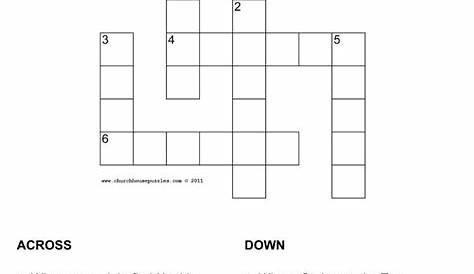 Bible Crossword Puzzles Printable With Answers - Printable Crossword