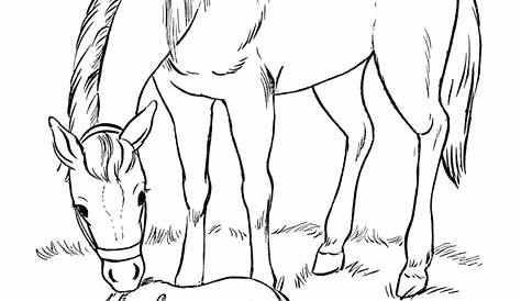 printable coloring horse