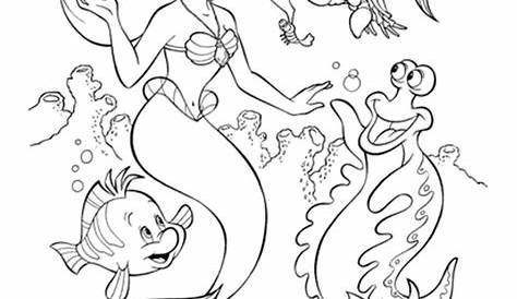 printable little mermaid characters