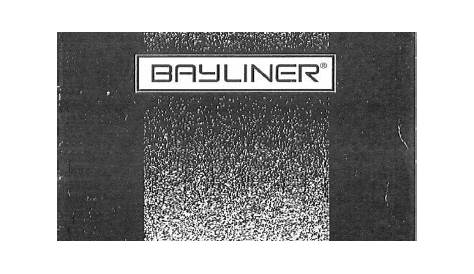 bayliner 1802fj owner's manual