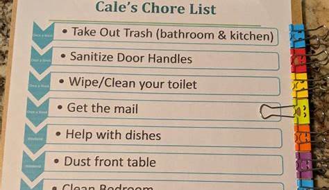 Chore chart for 8 year old. Easy to follow and fun to use! | Chore