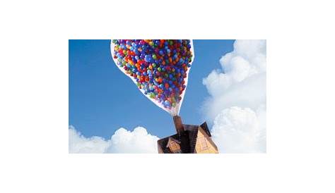up house with balloons printable template