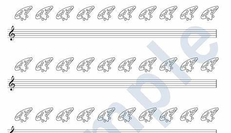 Ocarina Tablature / Fingering Paper: Download and Printable - Etsy