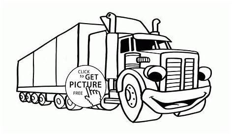 semi truck coloring pages printable