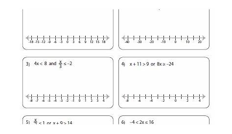 solving compound inequalities worksheets