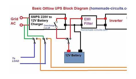 offline ups circuit diagram