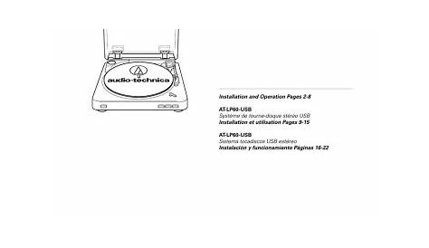 audio-technica at-lp120xusb user manual