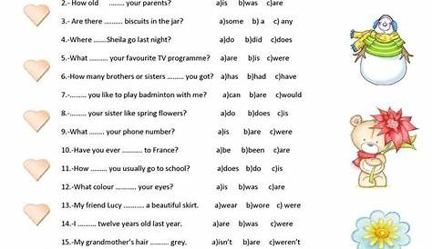 grammar practice worksheet with answers
