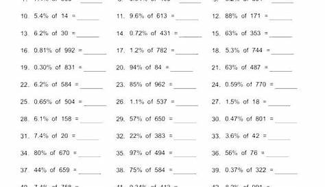 29 Percentage Worksheets for Grade 5 | Percentages math, Worksheets