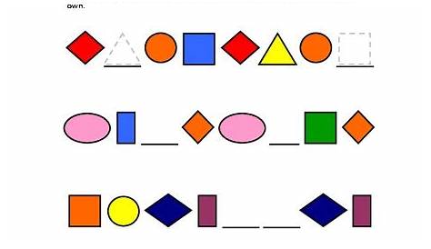 Complete the Patterns Worksheet for Kindergarten - 1st Grade | Lesson