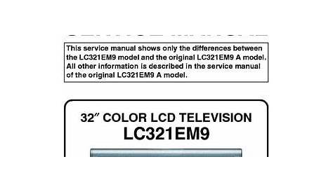 Emerson LCD TV Service Manual | Tv services, Tv, Repair manuals