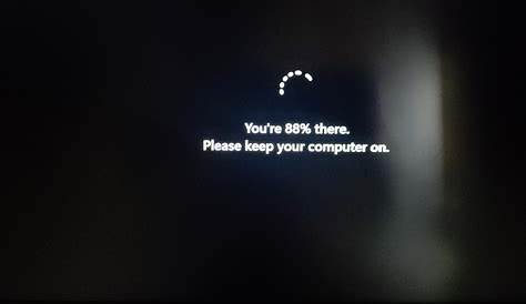 Windows 11 update issue, it says you are at 88% and had been stuck at