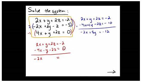 solving a word problem using a 3x3 system of linear equations