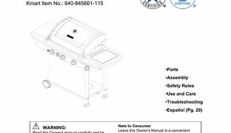 Kenmore 720-0548 Bbq And Gas Grill Owner's Manual | Manualzz