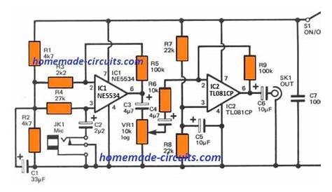 Op Amp Preamplifier Circuits - For MICs, Guitars, Pick-ups, Buffers