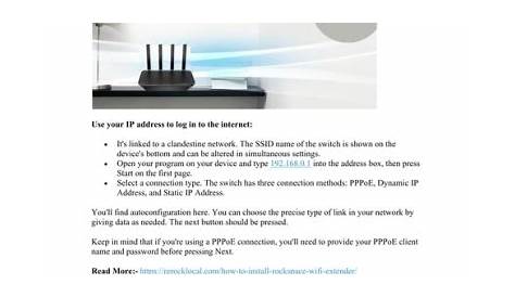 How to connect rock space wifi extender to router re.rockspace.local