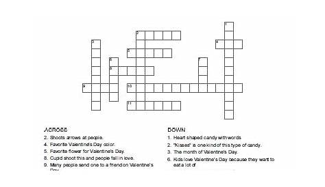 Valentine’s Day Crossword Puzzle – Free Printable