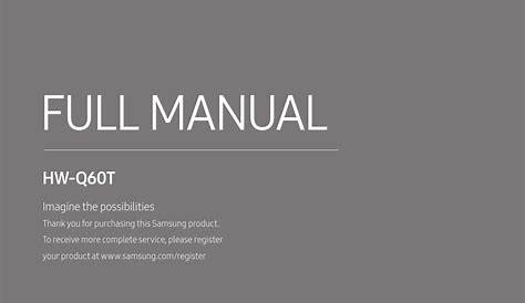 SAMSUNG HW-Q60T FULL MANUAL Pdf Download | ManualsLib
