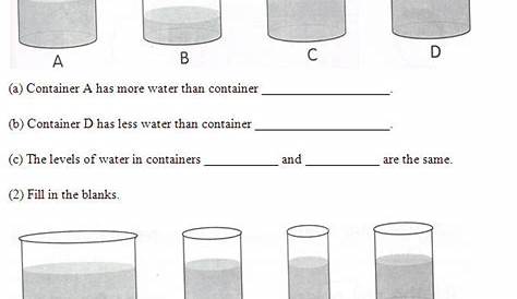 worksheet on liquid volume