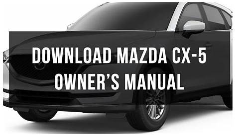 mazda cx 5 owners manual