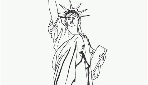statue of liberty coloring page printable