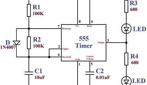 555 timer schematic circuit