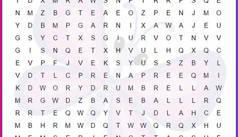 spring printable word search