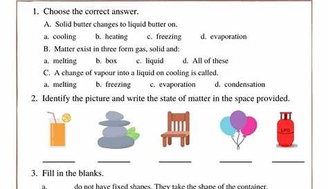 melting matters math worksheet