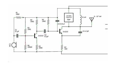 schematic diagram of fm transmitter circuit
